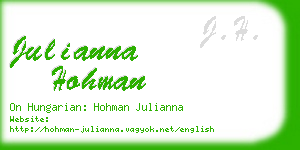 julianna hohman business card